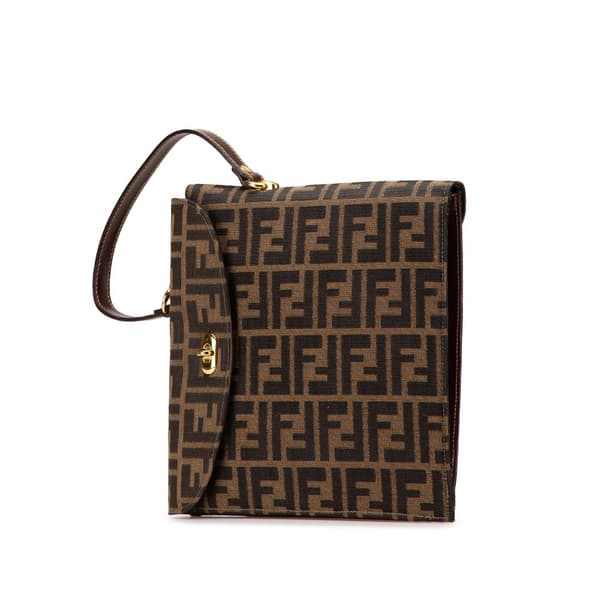 Pre-owned Fendi Zucca Canvas Handbag Brown