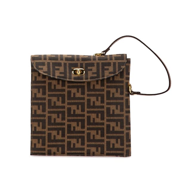 Pre-owned Fendi Zucca Canvas Handbag Brown