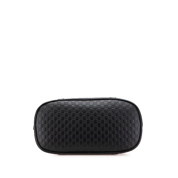 Pre-owned Gucci Mini Microguccissima Dome Satchel Black