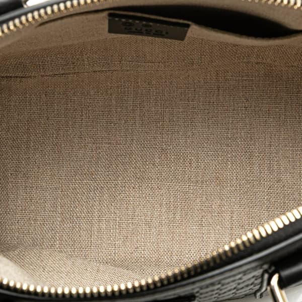 Pre-owned Gucci Mini Microguccissima Dome Satchel Black