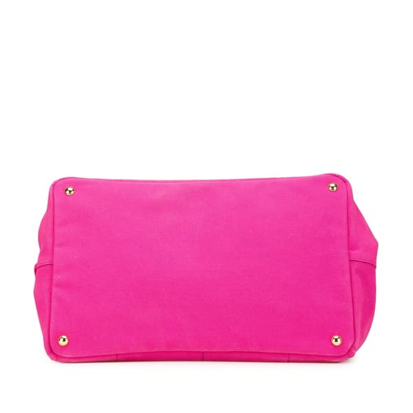Pre-owned Prada Large Canvas Canapa Logo Satchel Pink