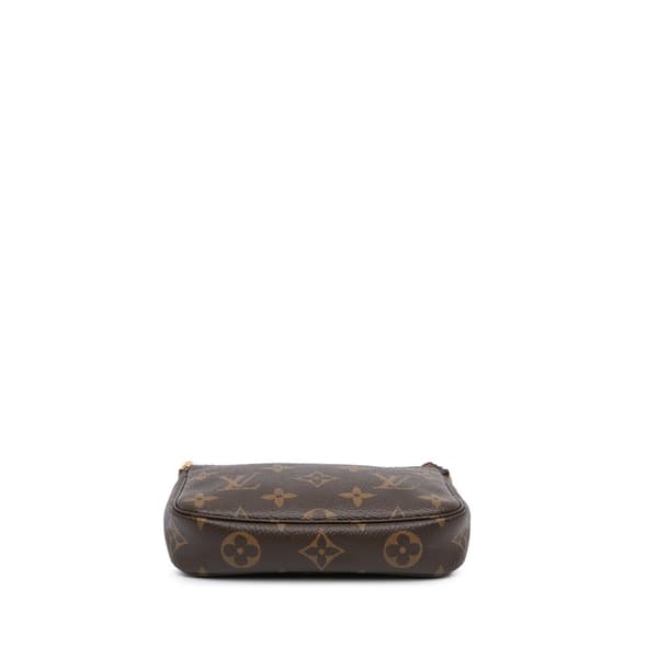 Pre-owned Louis Vuitton Monogram Mini Pochette Accessoires Brown