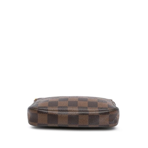 Pre-owned Louis Vuitton Damier Ebene Mini Pochette Accessoires Brown