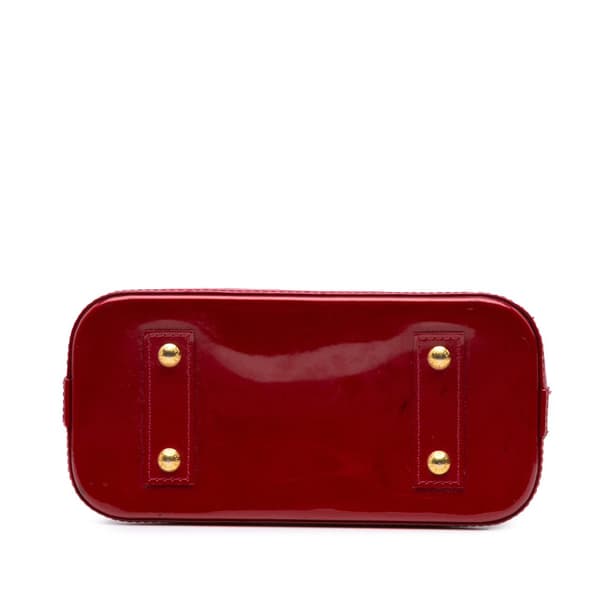 Pre-owned Louis Vuitton Monogram Vernis Alma BB Red