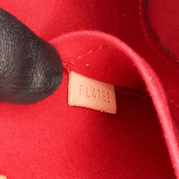 Pre-owned Louis Vuitton Monogram Vernis Alma BB Red
