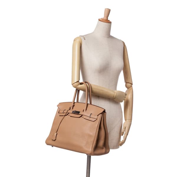 Pre-owned Hermès Togo Birkin Retourne 35 Brown