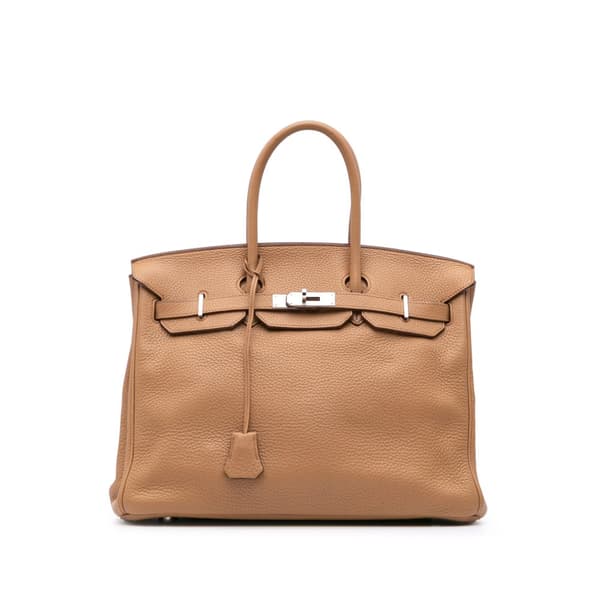 Pre-owned Hermès Togo Birkin Retourne 35 Brown