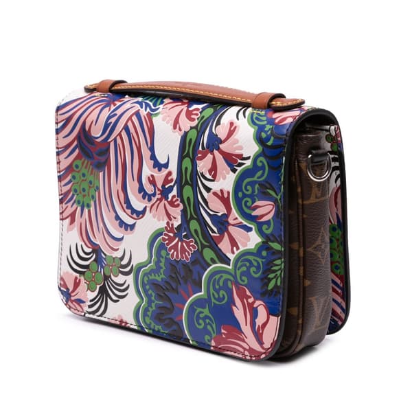 Pre-owned Louis Vuitton Epi Monogram Floral Mini Pochette Metis White