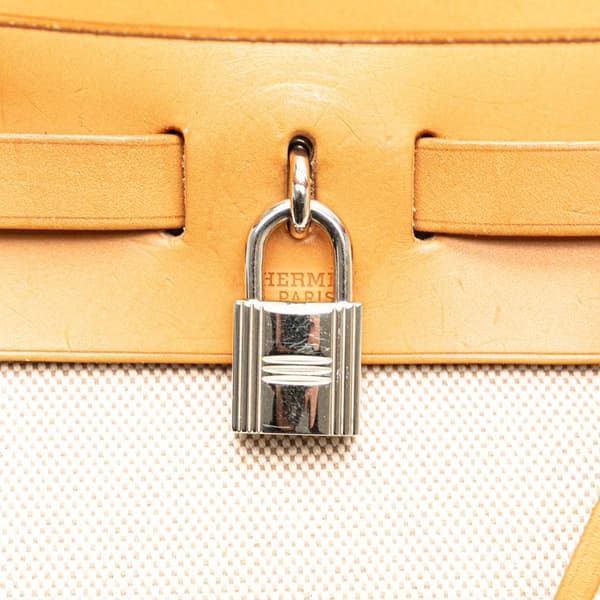 Pre-owned Hermès Toile Herbag PM Brown