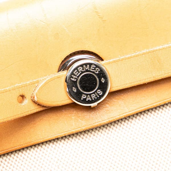 Pre-owned Hermès Toile Herbag PM Brown