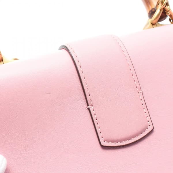 Pre-owned Gucci Medium Leather Bamboo Dionysus Web Satchel Pink