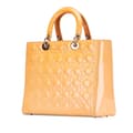 Miniatyrbild 2 av 10: Pre-owned Dior Large Patent Cannage Lady Dior Brown