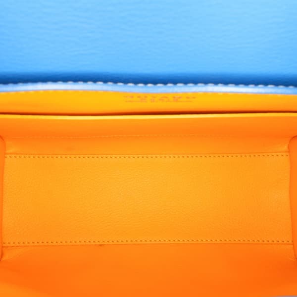 Pre-owned Goyard Mini Goyardine Saigon Souple Blue