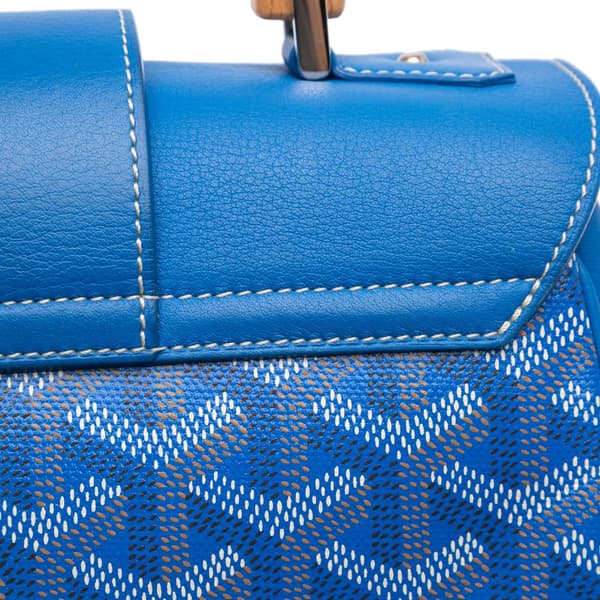 Pre-owned Goyard Mini Goyardine Saigon Souple Blue