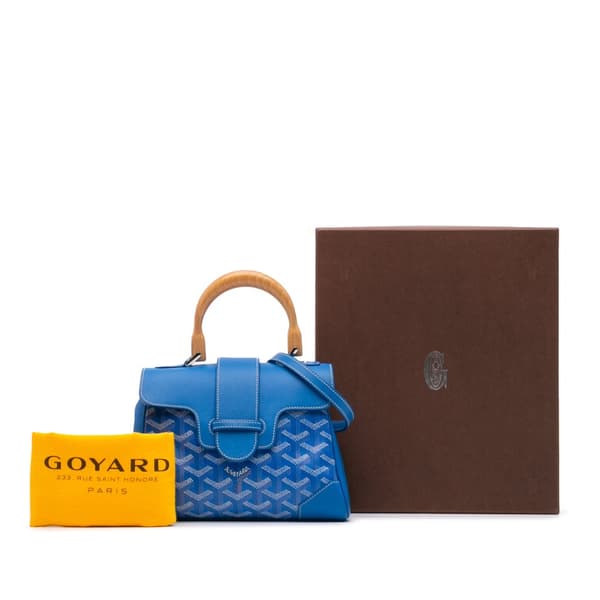 Pre-owned Goyard Mini Goyardine Saigon Souple Blue