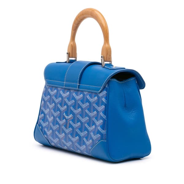 Pre-owned Goyard Mini Goyardine Saigon Souple Blue