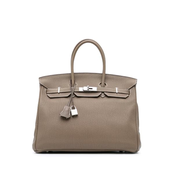 Pre-owned Hermès Togo Birkin Retourne 35 Brown