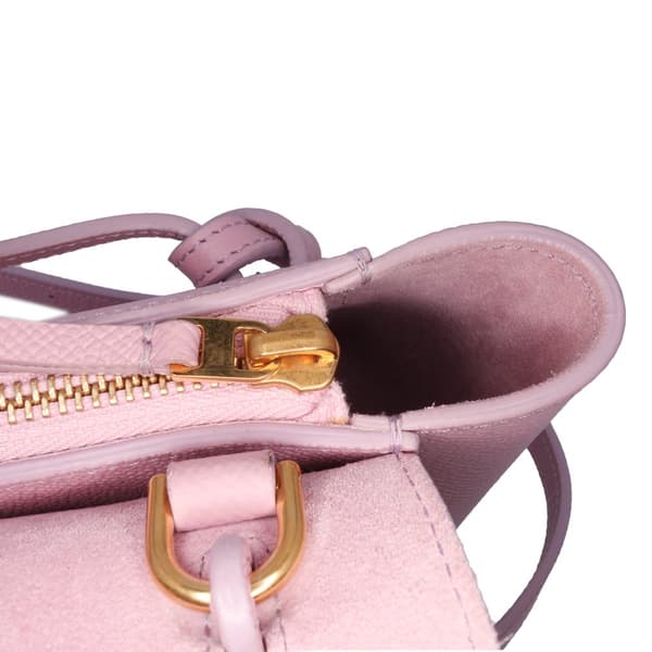 Pre-owned Celine Pico Grained Calfskin Belt Bag Pink