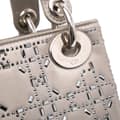 Pikkukuva 9 / 10: Pre-owned Dior Mini Satin Cannage Strass Crystal Embellished Lady Dior Gray