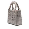 Pikkukuva 2 / 10: Pre-owned Dior Mini Satin Cannage Strass Crystal Embellished Lady Dior Gray