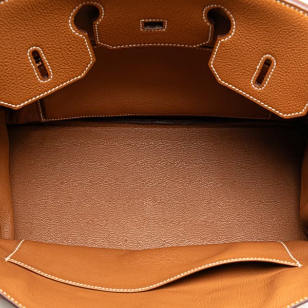 Pre-owned Hermès Togo Birkin Retourne 35 Brown