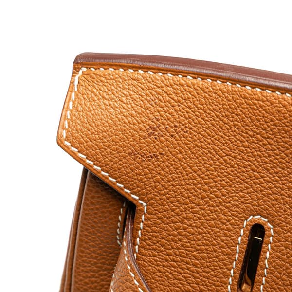 Pre-owned Hermès Togo Birkin Retourne 35 Brown