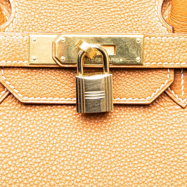 Pre-owned Hermès Togo Birkin Retourne 35 Brown