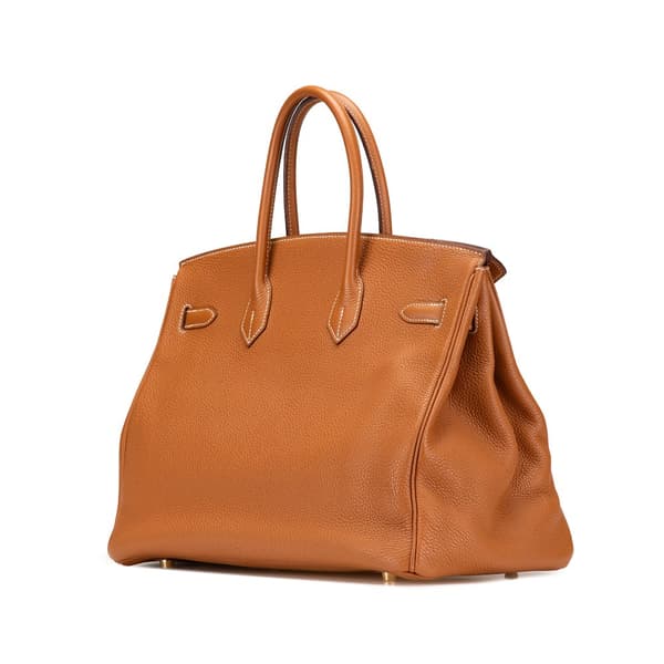 Pre-owned Hermès Togo Birkin Retourne 35 Brown