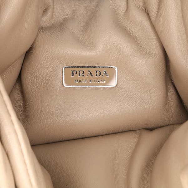 Pre-owned Prada Medium Nappa Soft Padded Double Handled Bag Brown