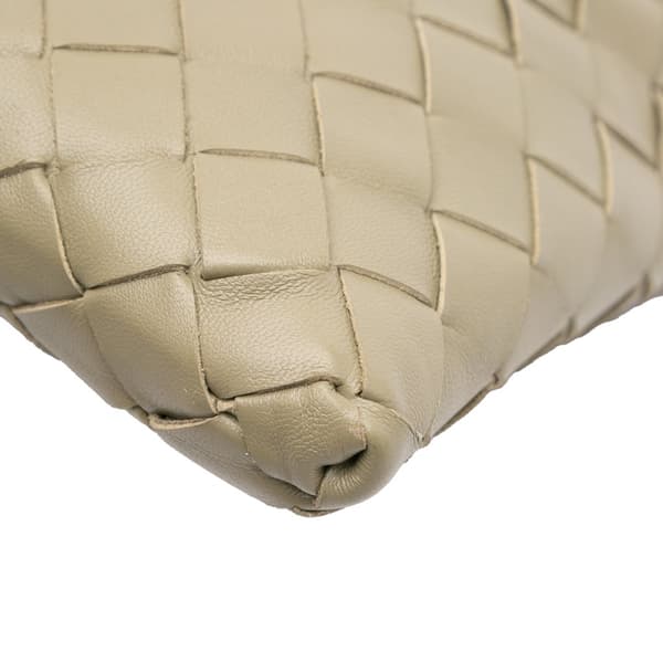 Pre-owned Bottega Veneta Mini Calfskin Intrecciato Hop Satchel Brown