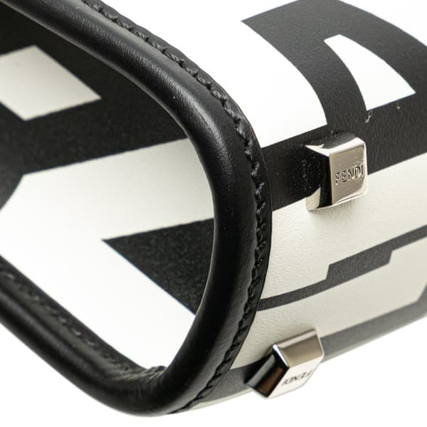 Pre-owned Fendi Marc Jacobs Mini Leather Sunshine Shopper Tote White
