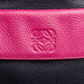 Miniatyrbild 6 av 10: Pre-owned LOEWE Grained Bicolor Calfskin Cruz Satchel Blue