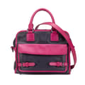 Miniatyrbild 1 av 10: Pre-owned LOEWE Grained Bicolor Calfskin Cruz Satchel Blue