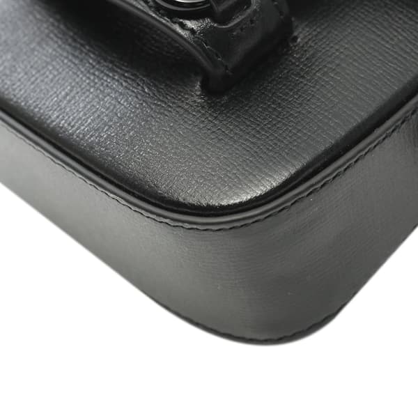 Pre-owned Gucci Mini Leather Horsebit 1955 Web Satchel Black