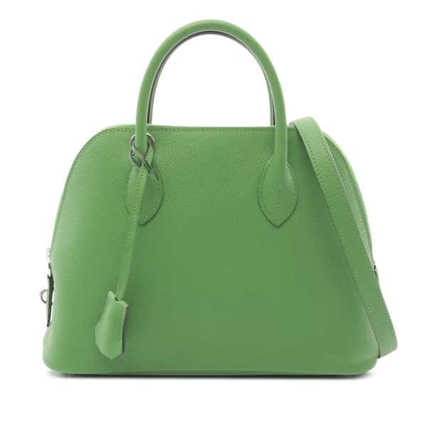 Pre-owned Hermès Epsom 1923 Bolide 25 Green