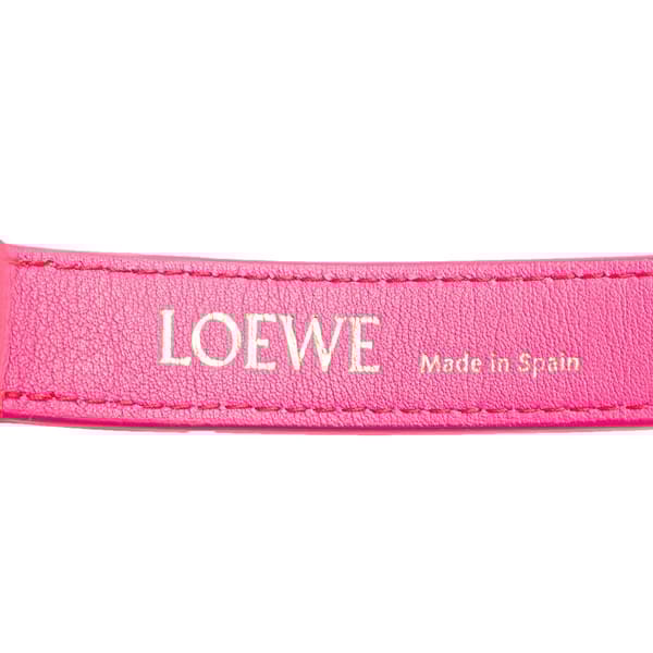Pre-owned LOEWE Small Anagram Canvas Cubi Bag Pink