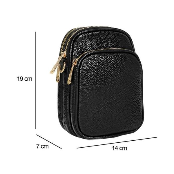 Axelväska - Gallantry - Elegant Svart - Syntetläder - 3 Fack - Justerbar