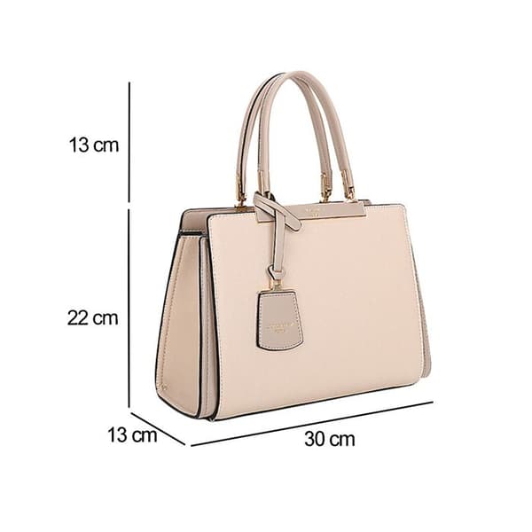 Chic Handväska med Spänne och Axelrem Gallantry Beige