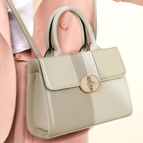 Bivärgad Handväska för Dam med Elegant Axelband Gallantry Beige