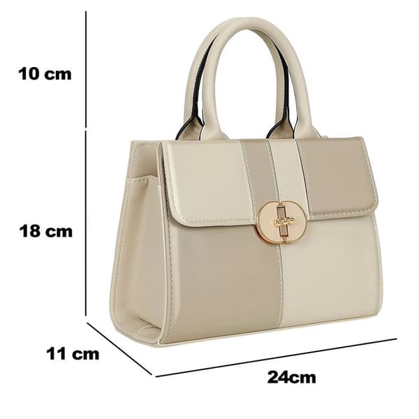 Bivärgad Handväska för Dam med Elegant Axelband Gallantry Beige