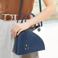 Miniatyrbild 3 av 6: Elegant Handbag for Women with Grained Effect Gallantry Navy Blue