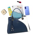 Miniatyrbild 5 av 6: Elegant Handbag for Women with Grained Effect Gallantry Navy Blue
