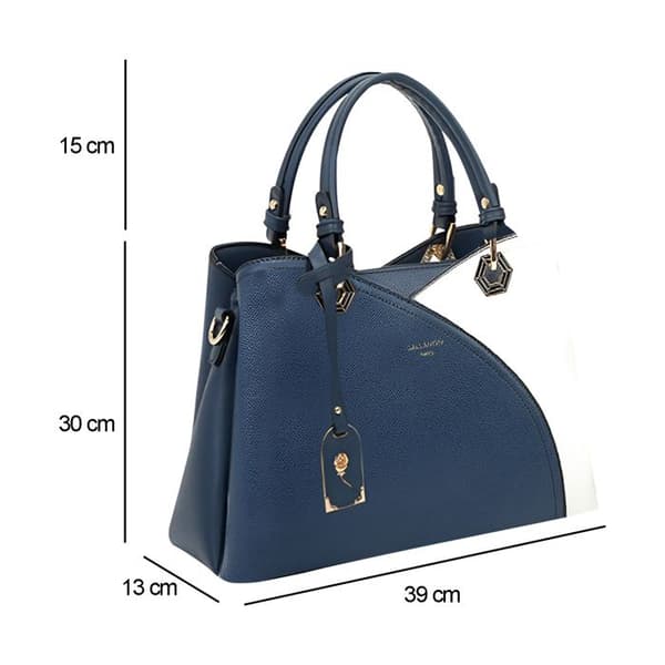 Elegant Handbag for Women with Grained Effect Gallantry Navy Blue