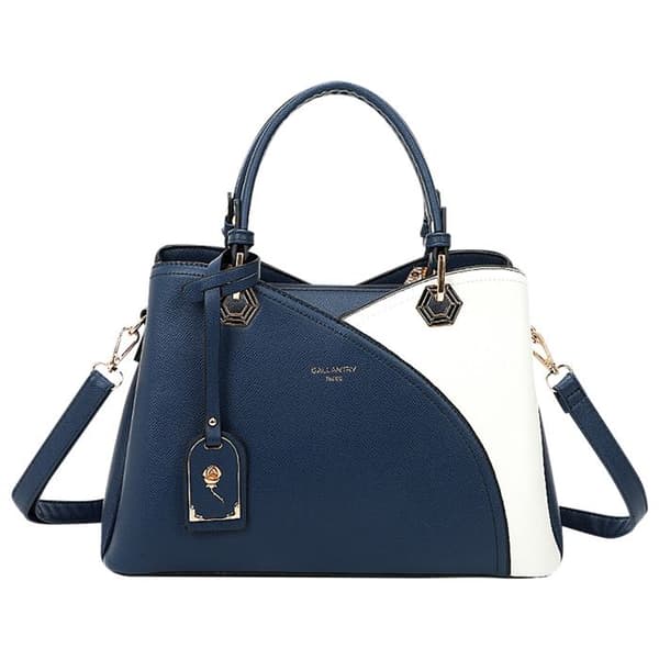 Elegant Handbag for Women with Grained Effect Gallantry Navy Blue