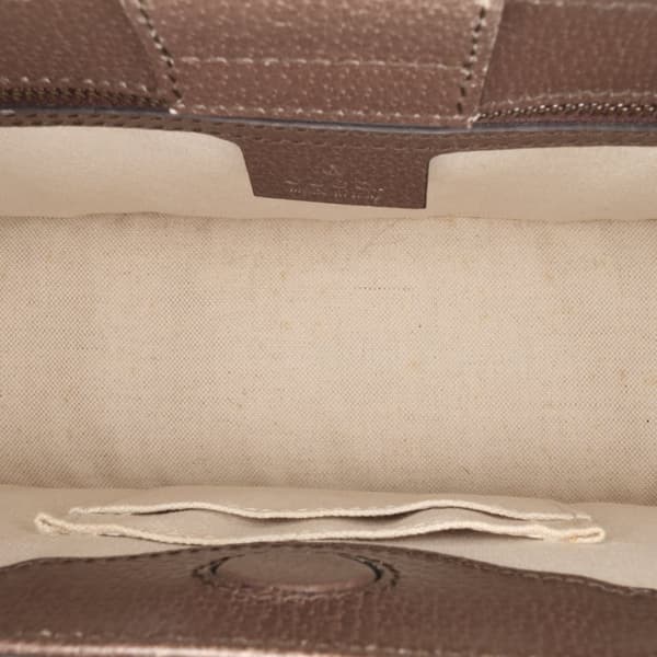 Pre-owned Gucci Medium Grained Calfskin Animalier Web Satchel Brown