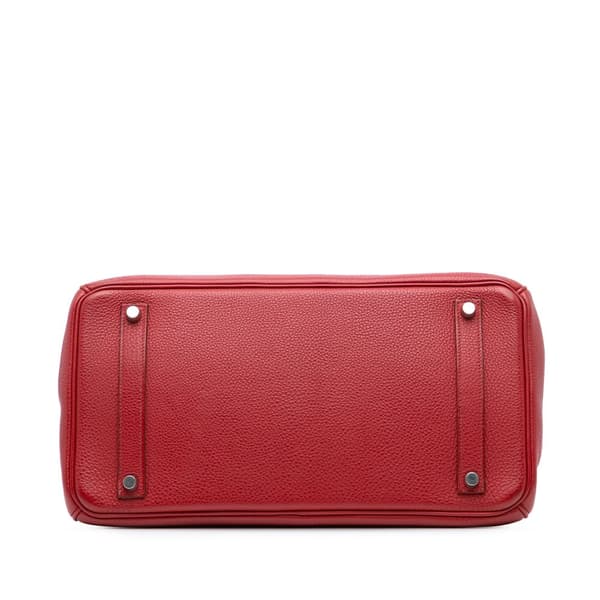 Pre-owned Hermès Togo Birkin Retourne 35 Red