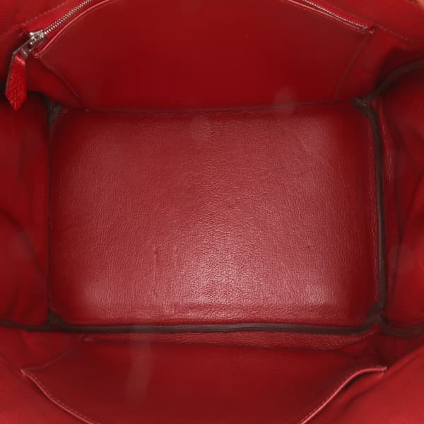Pre-owned Hermès Togo Birkin Retourne 35 Red