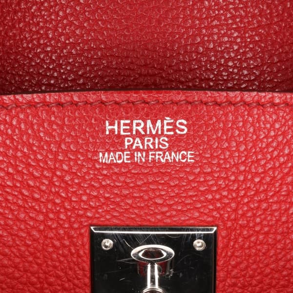 Pre-owned Hermès Togo Birkin Retourne 35 Red