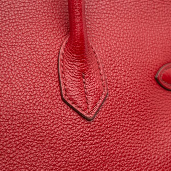 Pre-owned Hermès Togo Birkin Retourne 35 Red