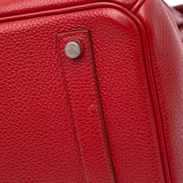Pre-owned Hermès Togo Birkin Retourne 35 Red